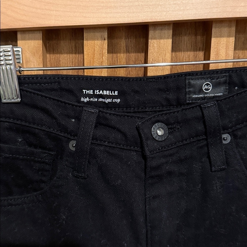 ANTHROPOLOGIE X AG The Isabella High Rise Straight Studded Jeans. 26X28 - Picture 5 of 9
